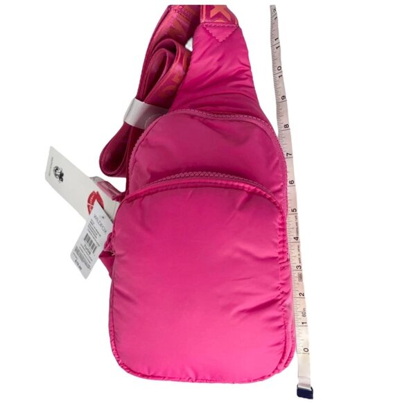 Wildfox Parachute Crossbody Zip Sling Belt Purse Pink Puffy Bag - Picture 4 of 9